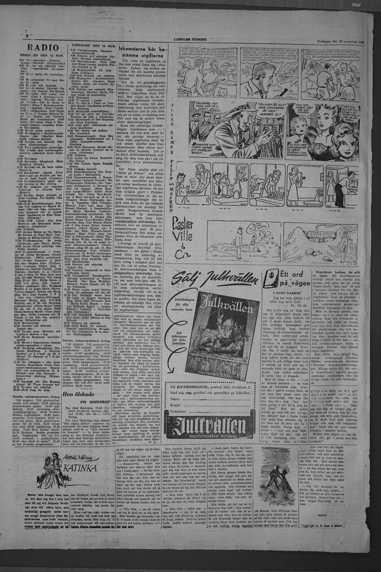Laholms Tidning Fredag 13 november 1953, sida 8