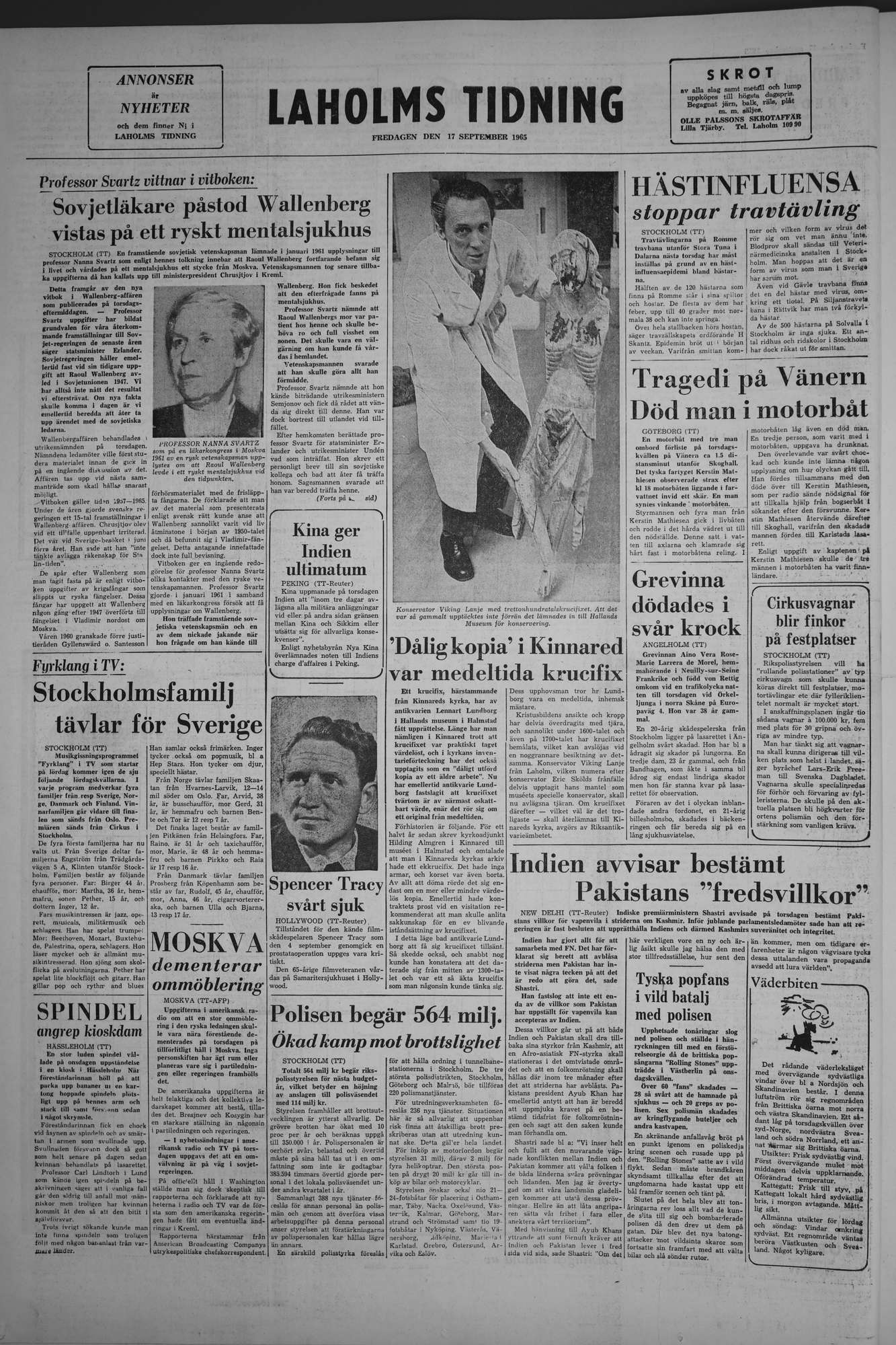 Laholms Tidning Fredag 17 september 1965, sida 8