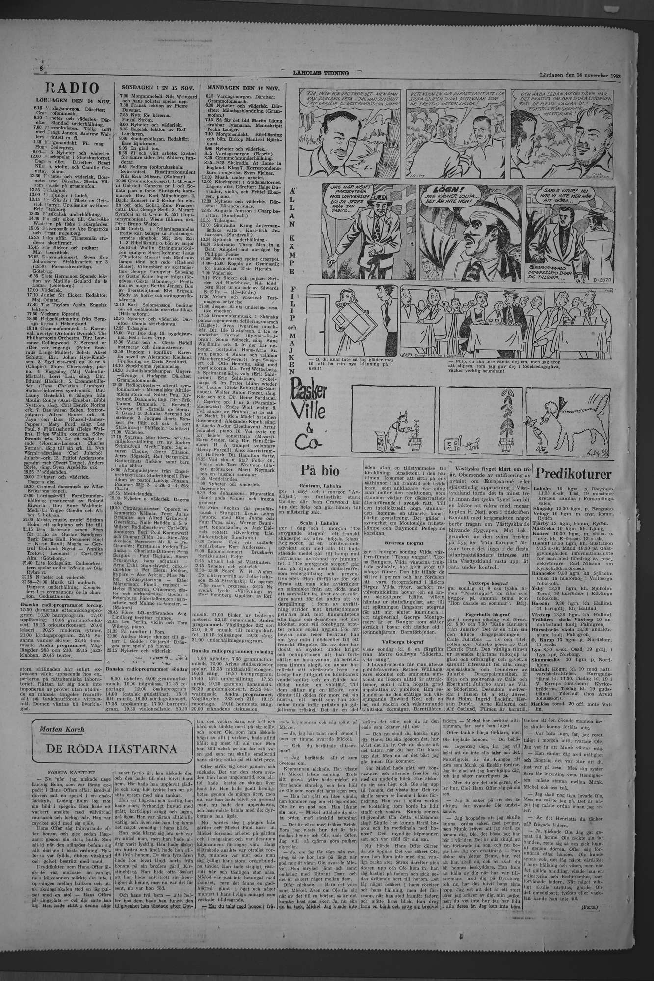 Laholms Tidning Lördag 14 november 1953, sida 8