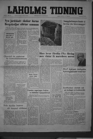 Förstasidan, Lördag 15 augusti 1953
