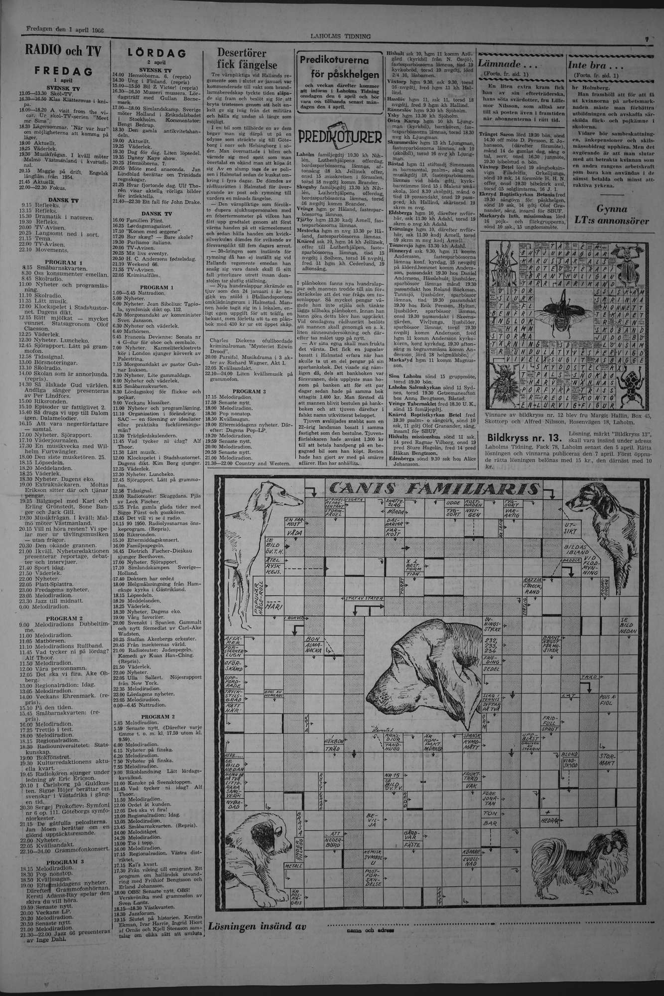 Laholms Tidning Fredag 1 april 1966, sida 7
