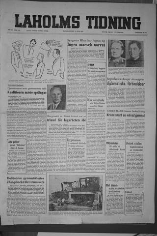 Förstasidan, Måndag 15 juni 1953