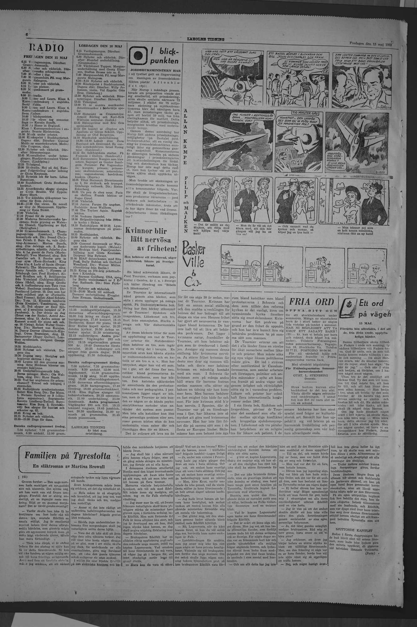 Laholms Tidning Fredag 15 maj 1953, sida 8