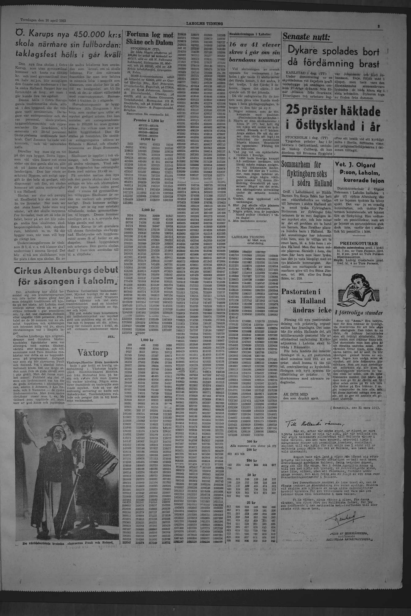 Laholms Tidning Torsdag 16 april 1953, sida 3
