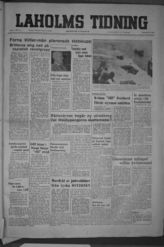 Förstasidan, Fredag 16 januari 1953