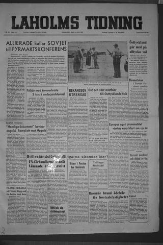 Förstasidan, Torsdag 16 juli 1953
