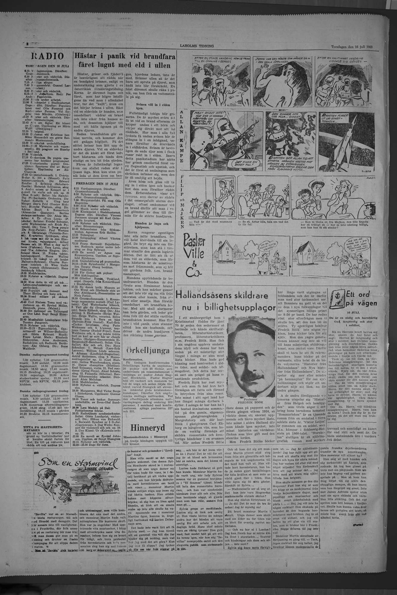 Laholms Tidning Torsdag 16 juli 1953, sida 8