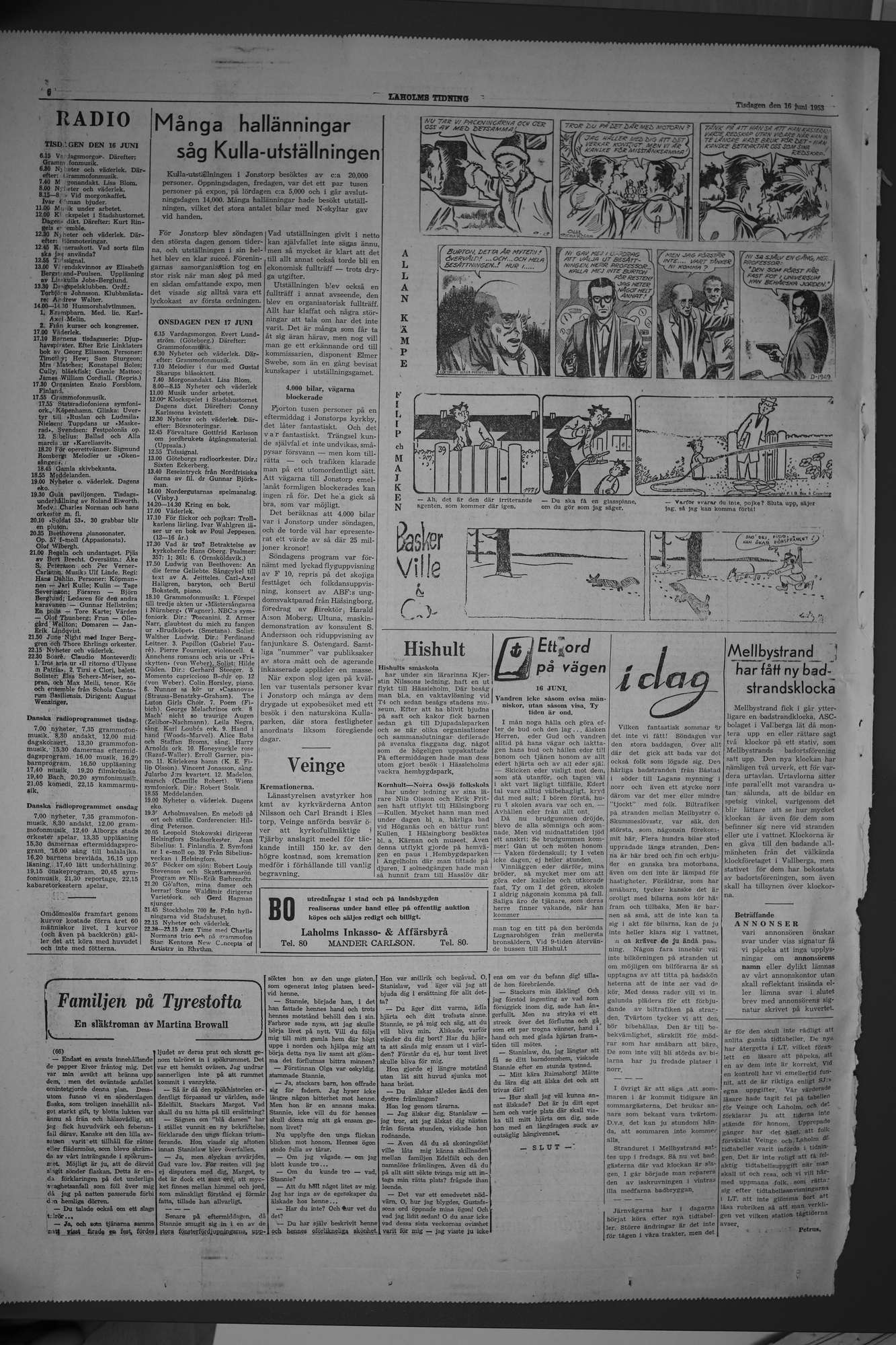 Laholms Tidning Tisdag 16 juni 1953, sida 6