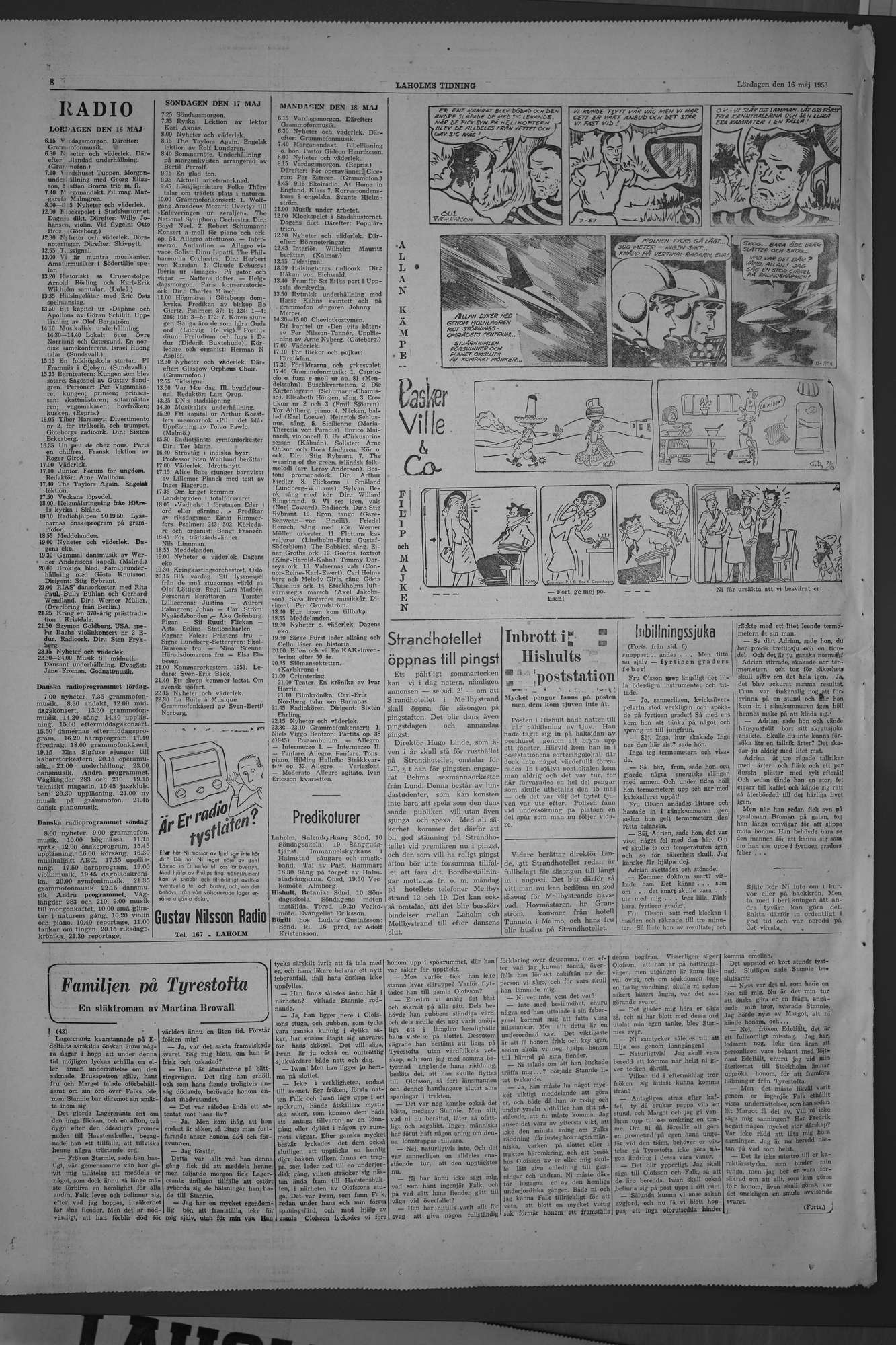 Laholms Tidning Lördag 16 maj 1953, sida 8
