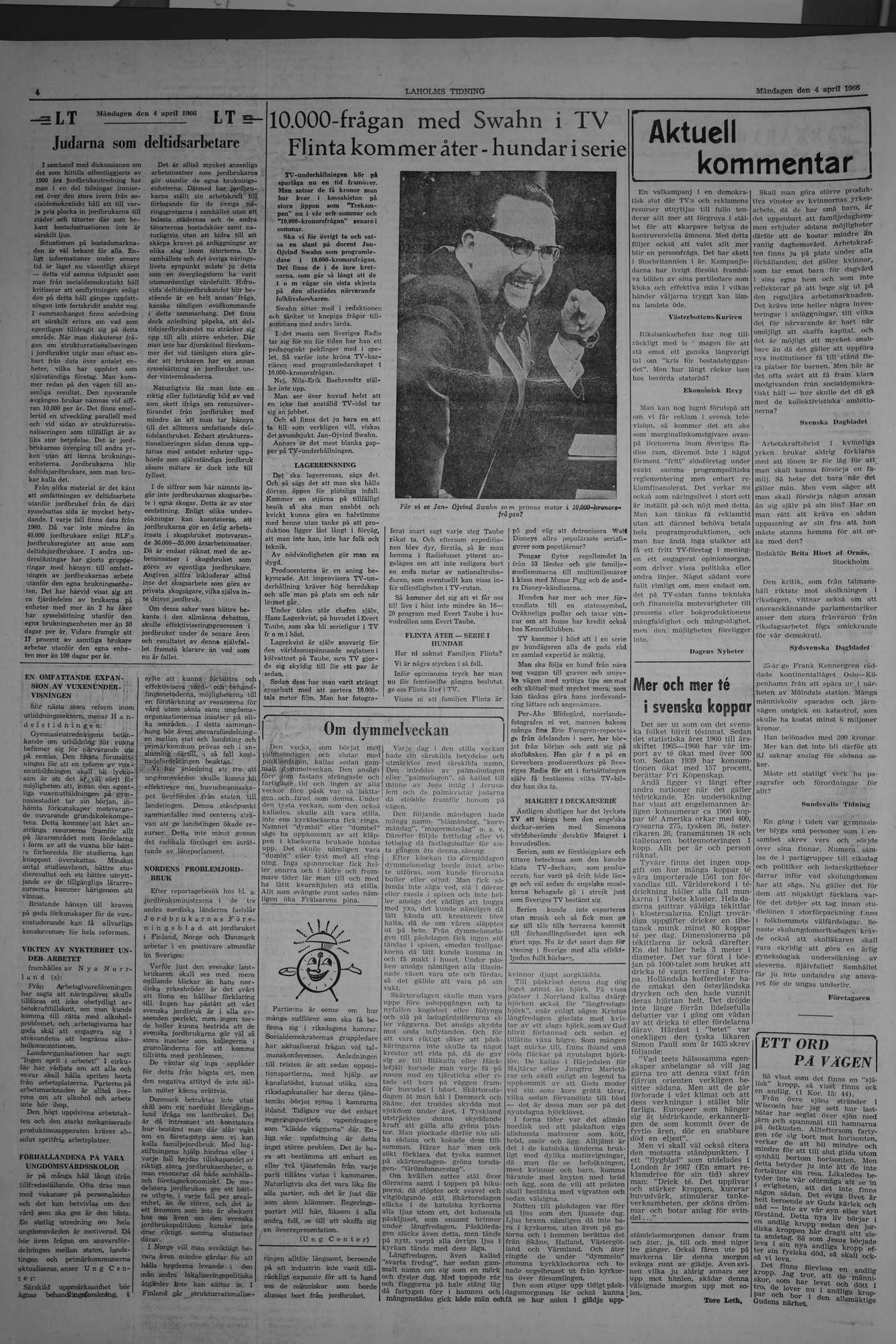 Laholms Tidning Måndag 4 april 1966, sida 4