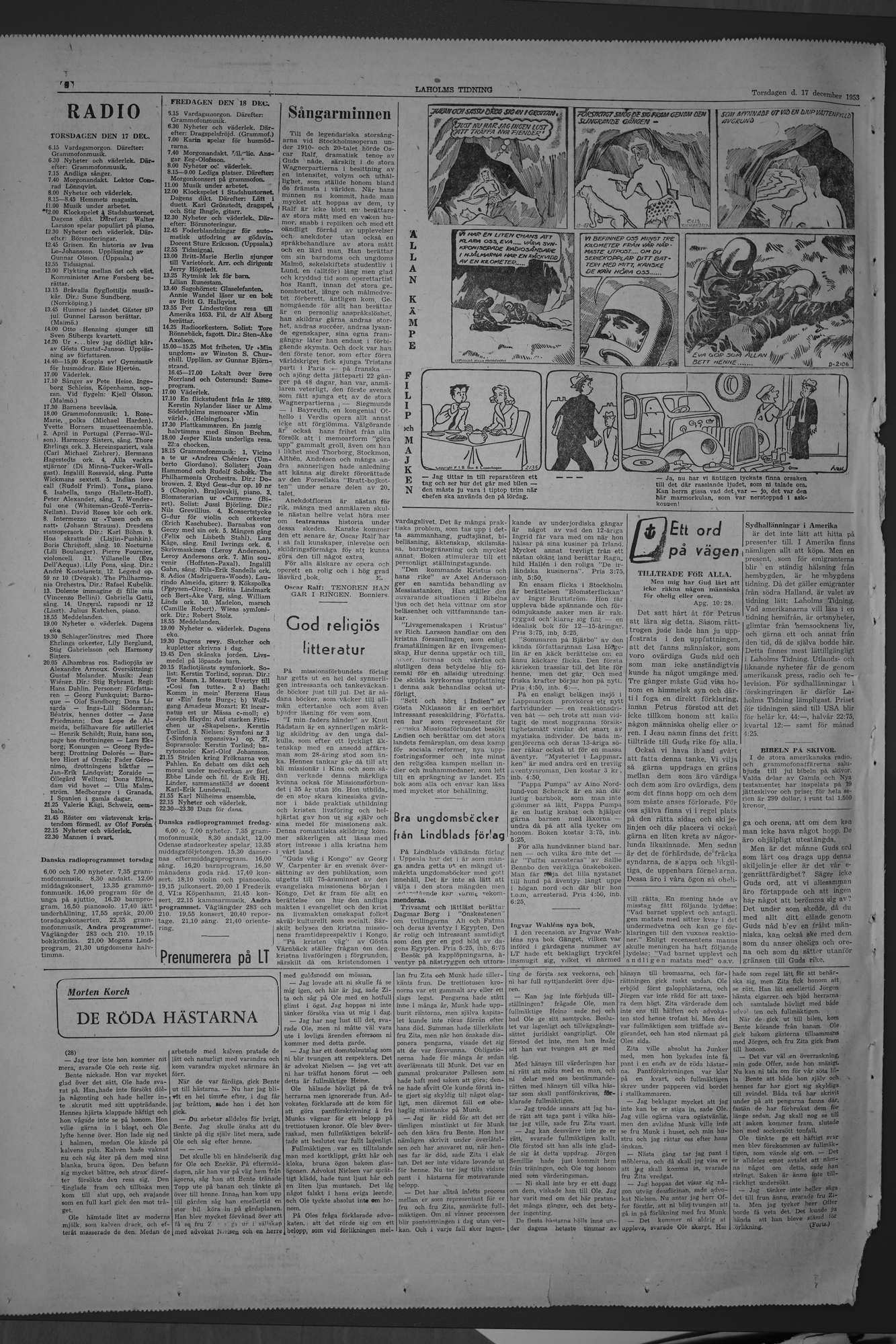 Laholms Tidning Torsdag 17 december 1953, sida 8