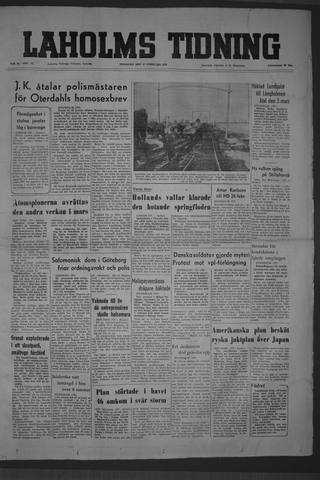Förstasidan, Tisdag 17 februari 1953
