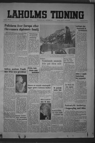 Förstasidan, Torsdag 17 september 1953