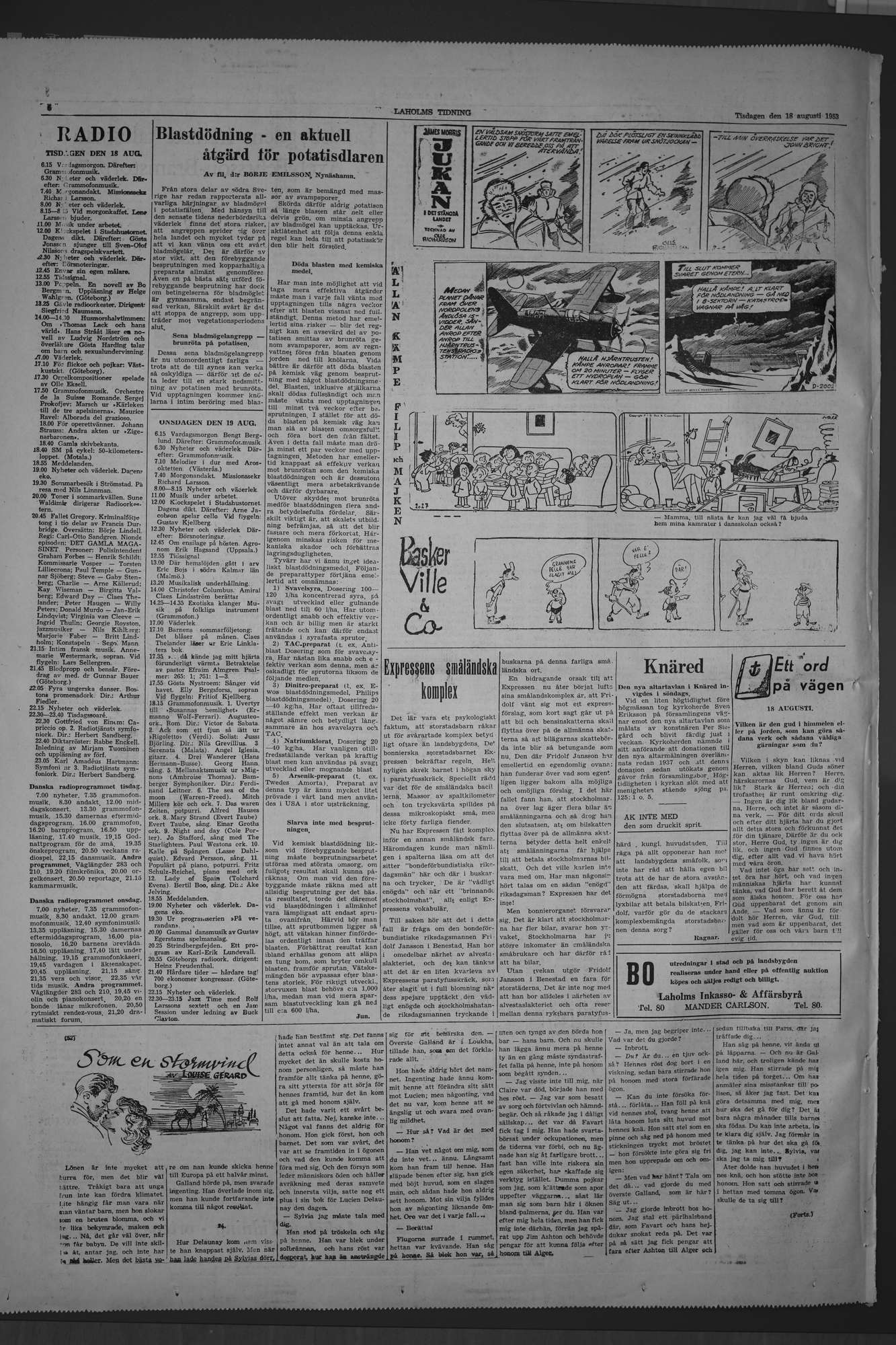Laholms Tidning Tisdag 18 augusti 1953, sida 6
