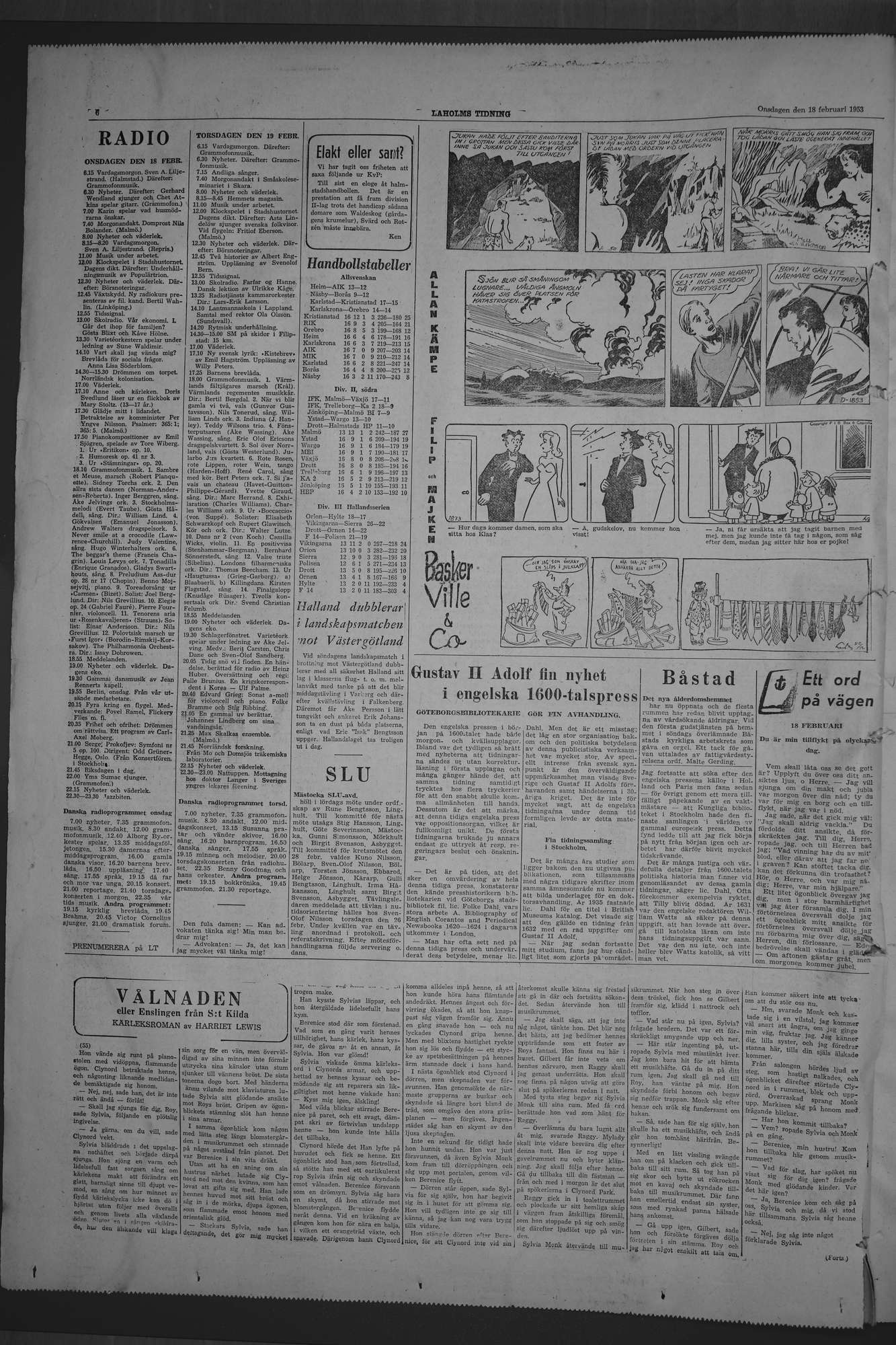 Laholms Tidning Onsdag 18 februari 1953, sida 6