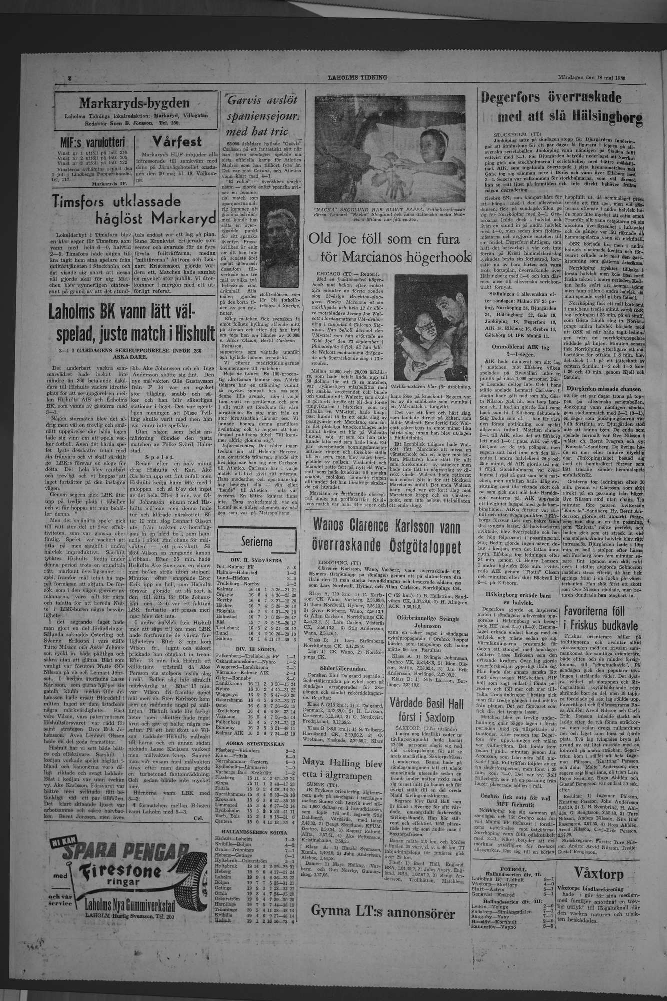 Laholms Tidning Måndag 18 maj 1953, sida 4