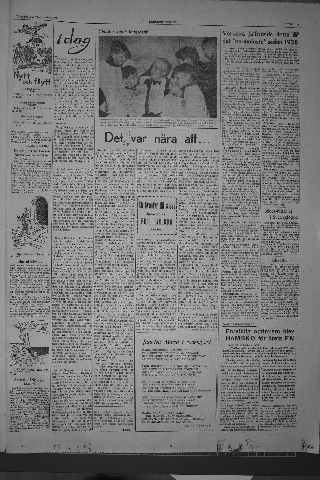 Laholms Tidning Lördag 19 december 1953, sida 7