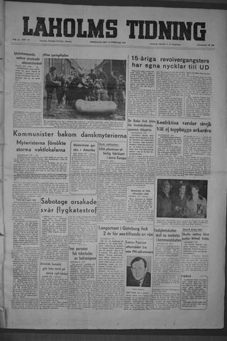 Förstasidan, Torsdag 19 februari 1953
