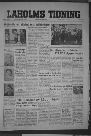Förstasidan, Fredag 19 juni 1953