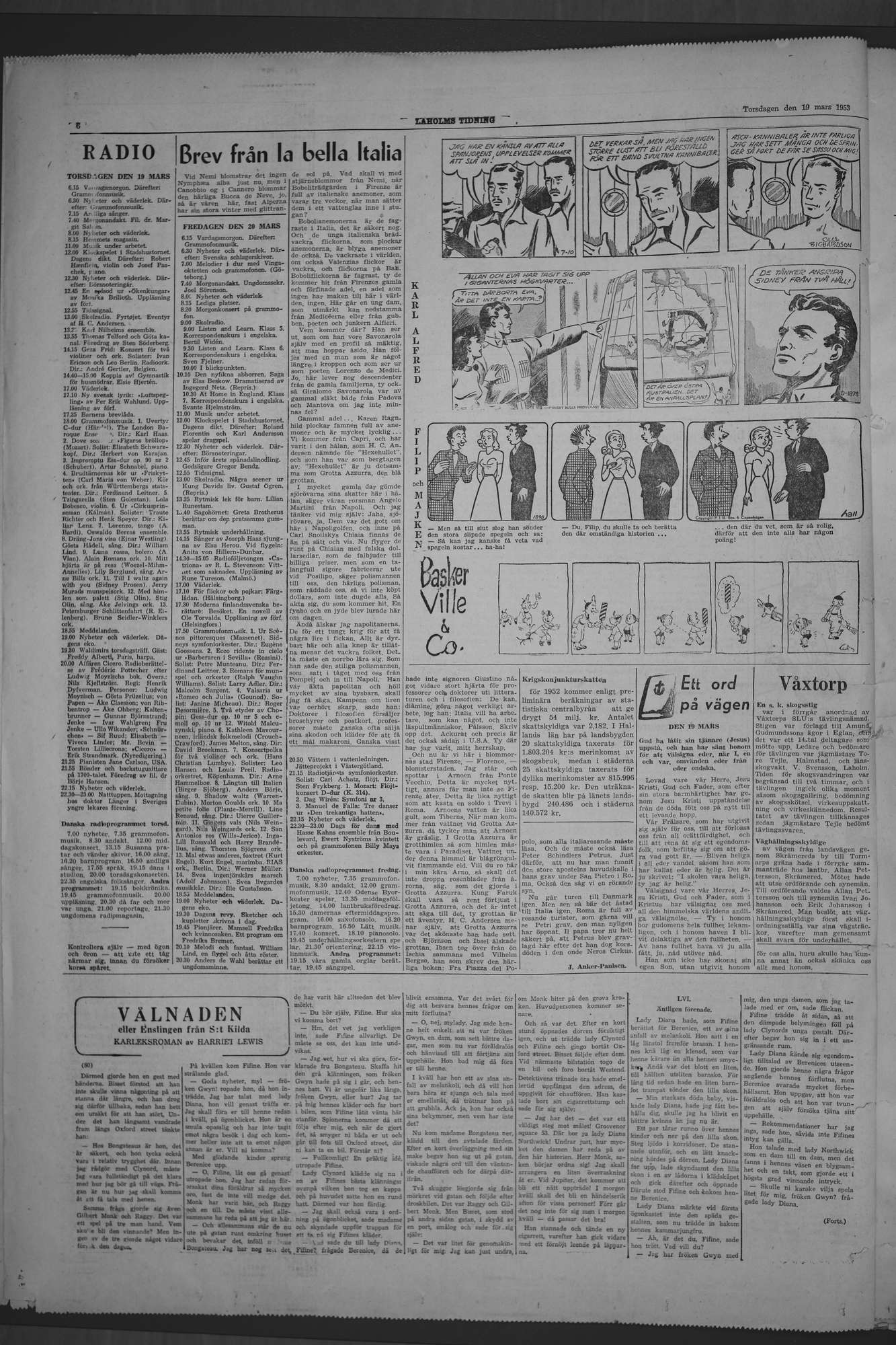 Laholms Tidning Torsdag 19 mars 1953, sida 6