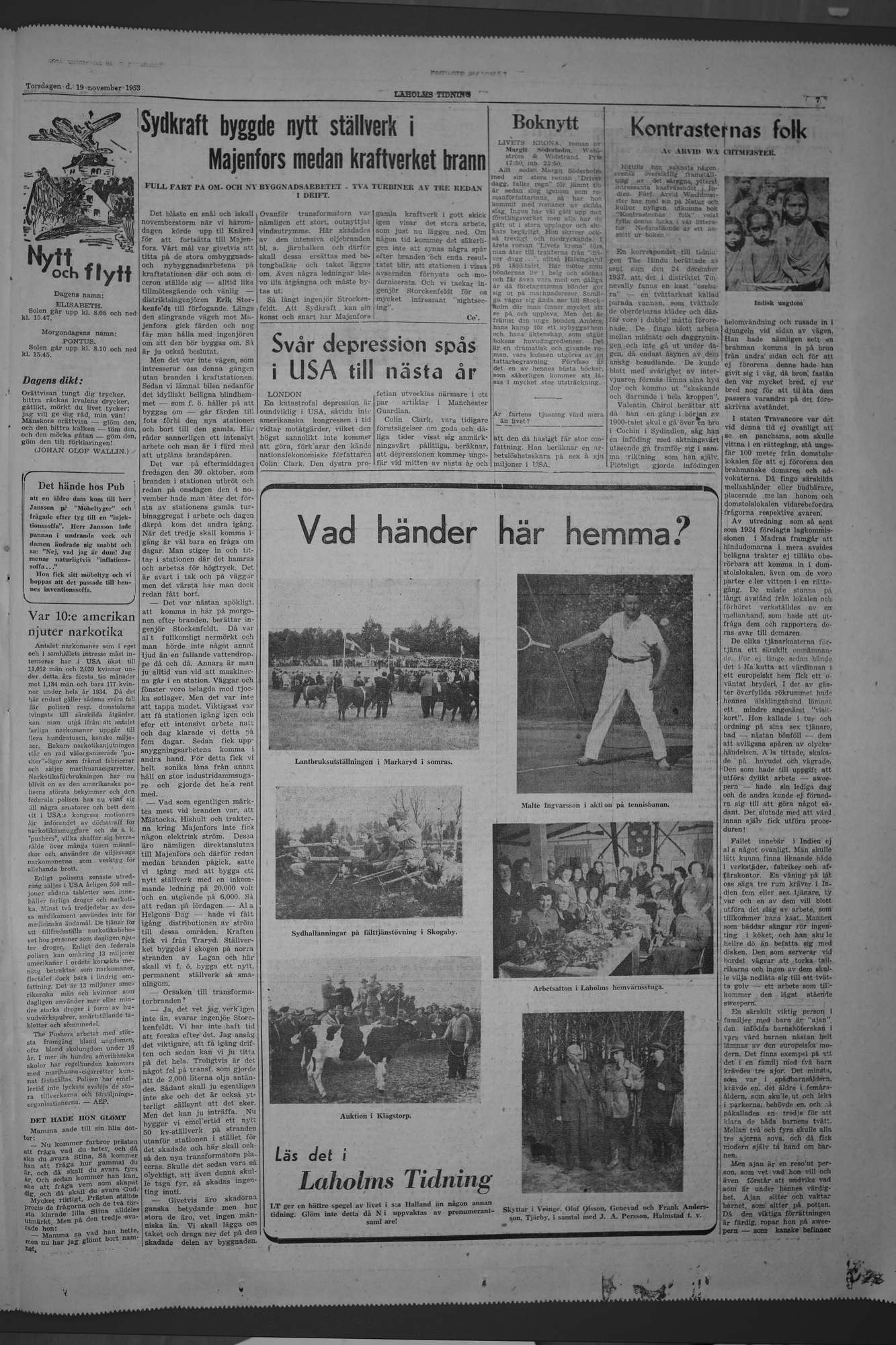 Laholms Tidning Torsdag 19 november 1953, sida 7
