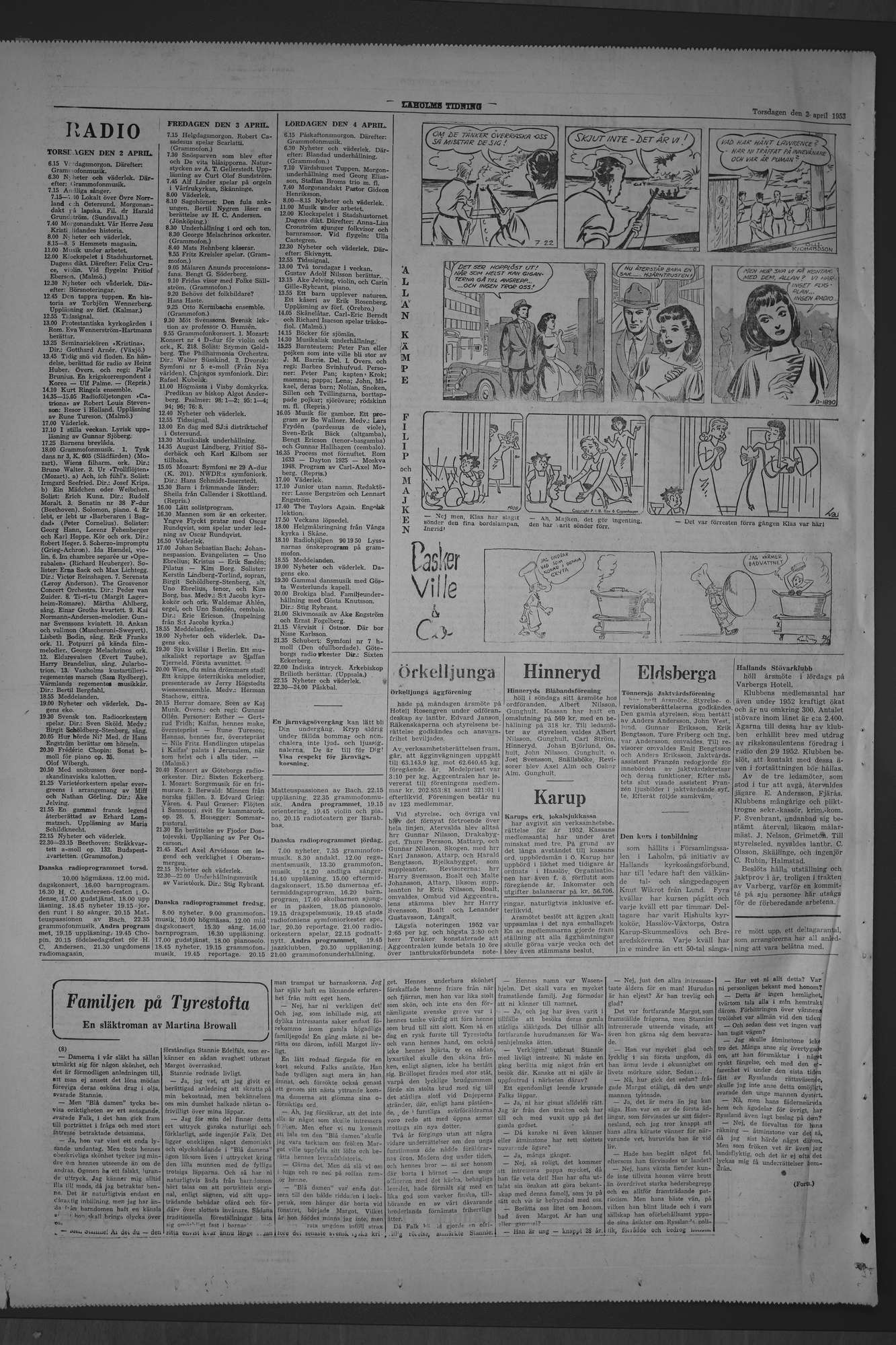 Laholms Tidning Torsdag 2 april 1953, sida 8