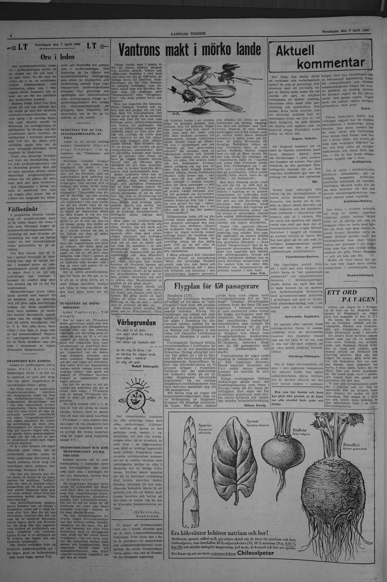 Laholms Tidning Torsdag 7 april 1966, sida 4