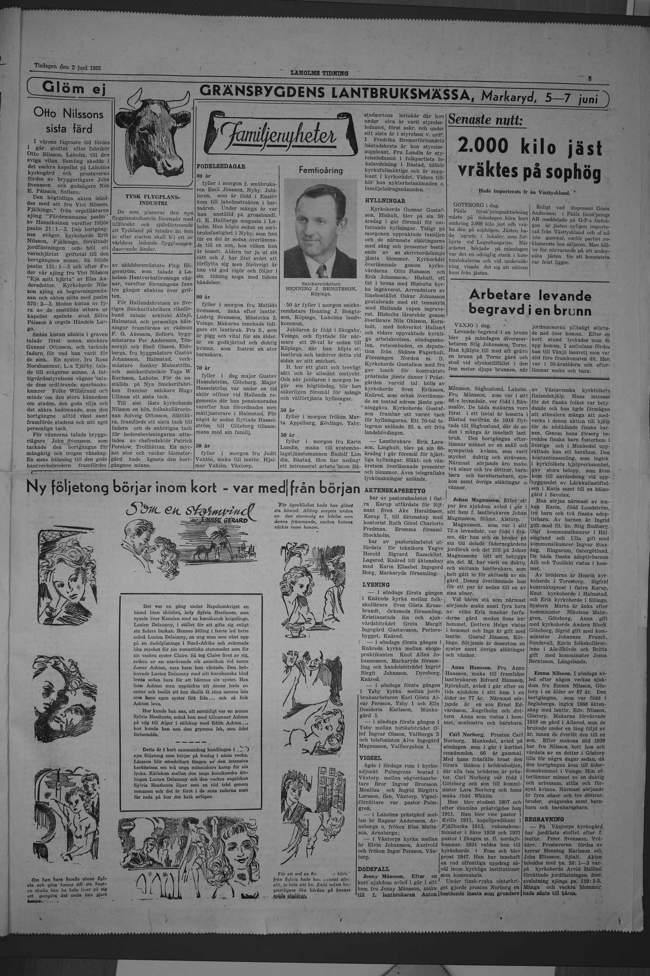 Laholms Tidning Tisdag 2 juni 1953, sida 3
