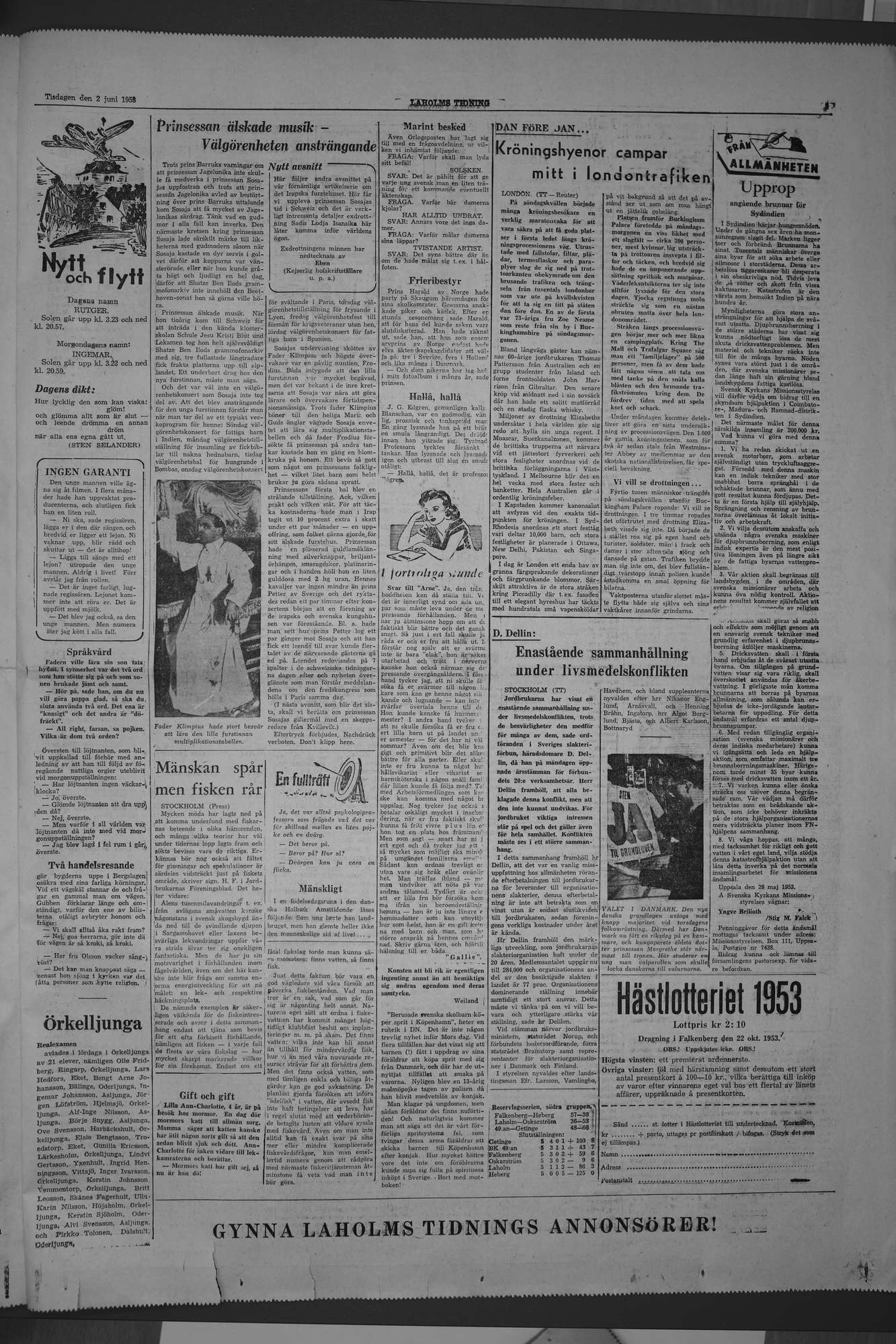 Laholms Tidning Tisdag 2 juni 1953, sida 5