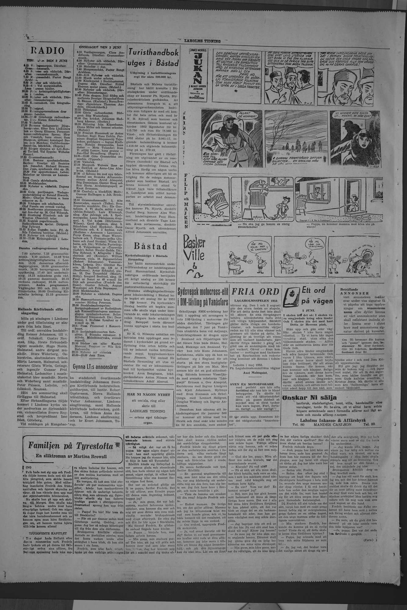 Laholms Tidning Tisdag 2 juni 1953, sida 6