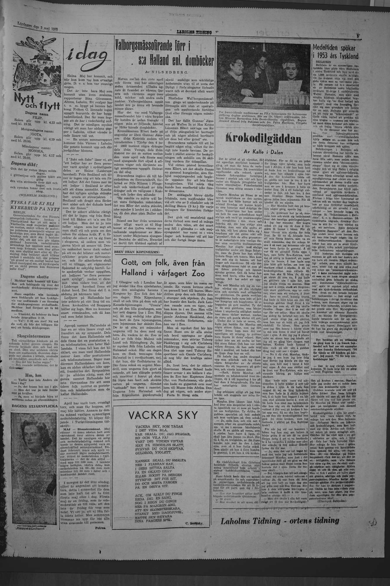 Laholms Tidning Lördag 2 maj 1953, sida 7