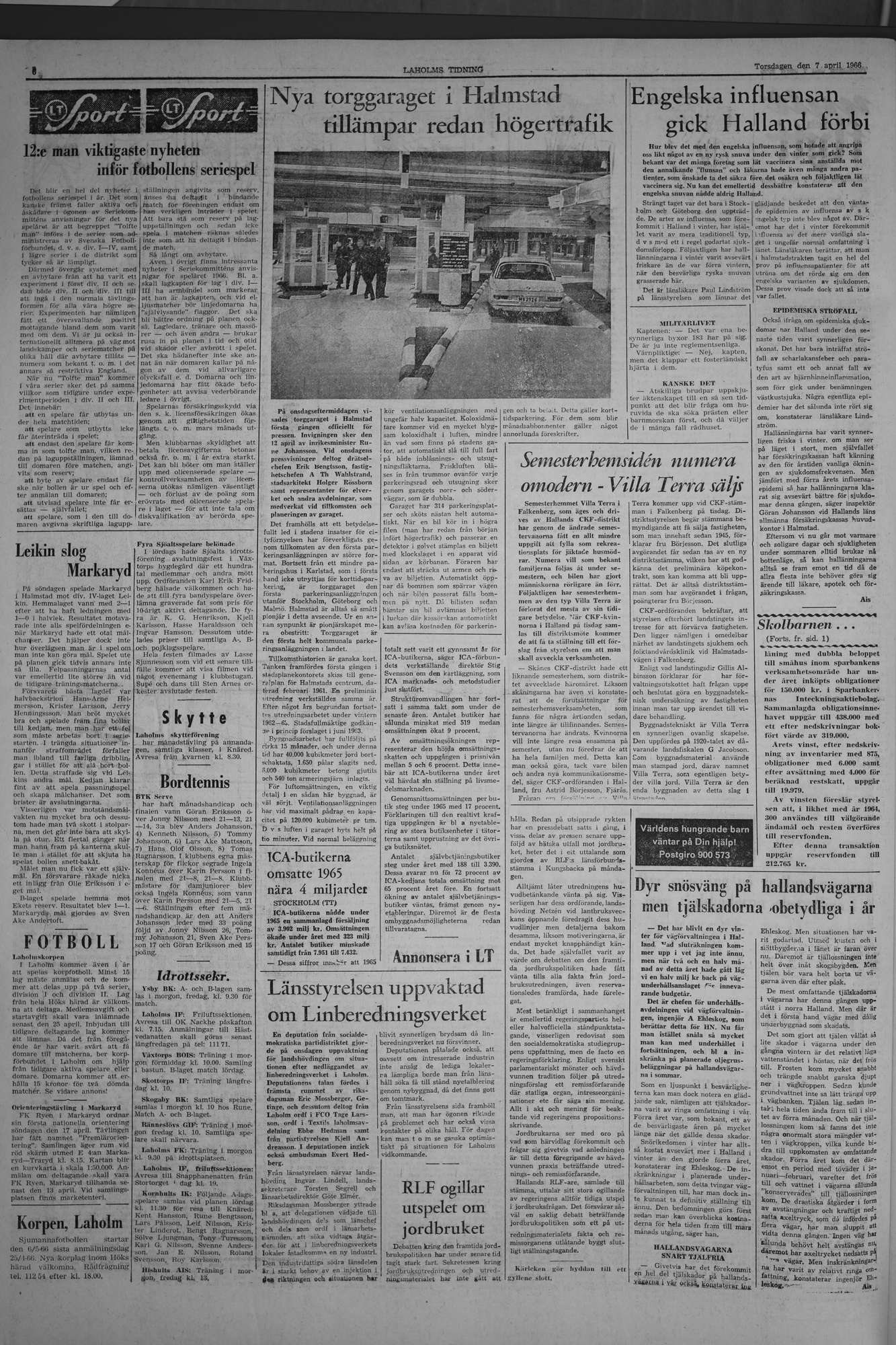 Laholms Tidning Torsdag 7 april 1966, sida 6