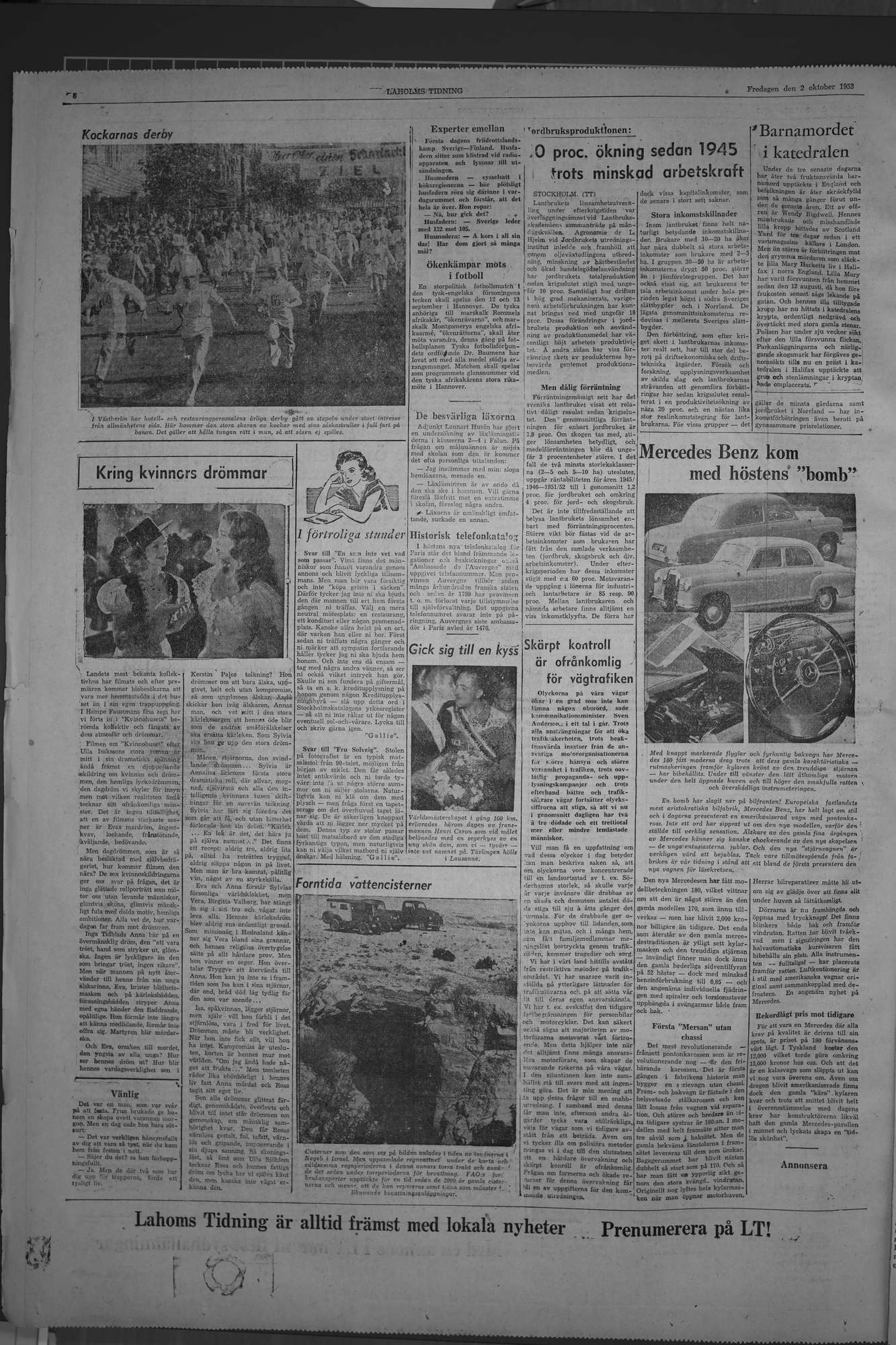 Laholms Tidning Fredag 2 oktober 1953, sida 6