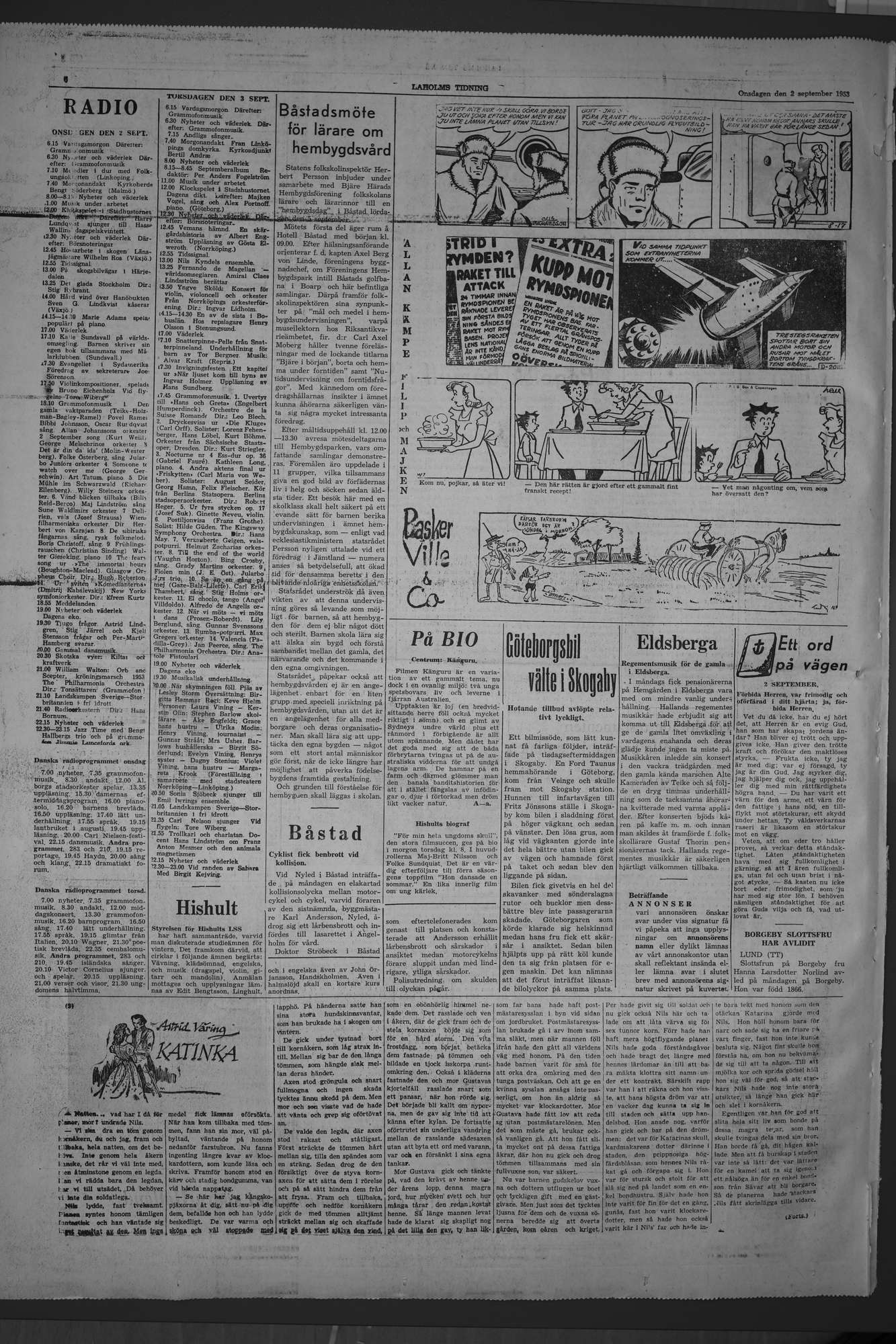 Laholms Tidning Onsdag 2 september 1953, sida 6