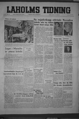 Förstasidan, Torsdag 20 augusti 1953
