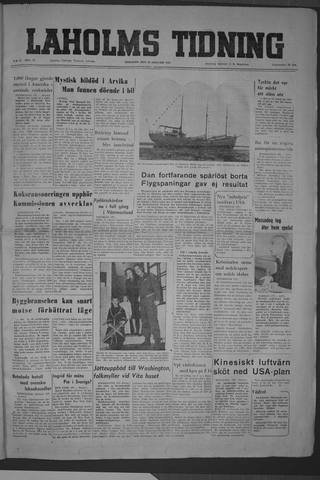 Förstasidan, Tisdag 20 januari 1953