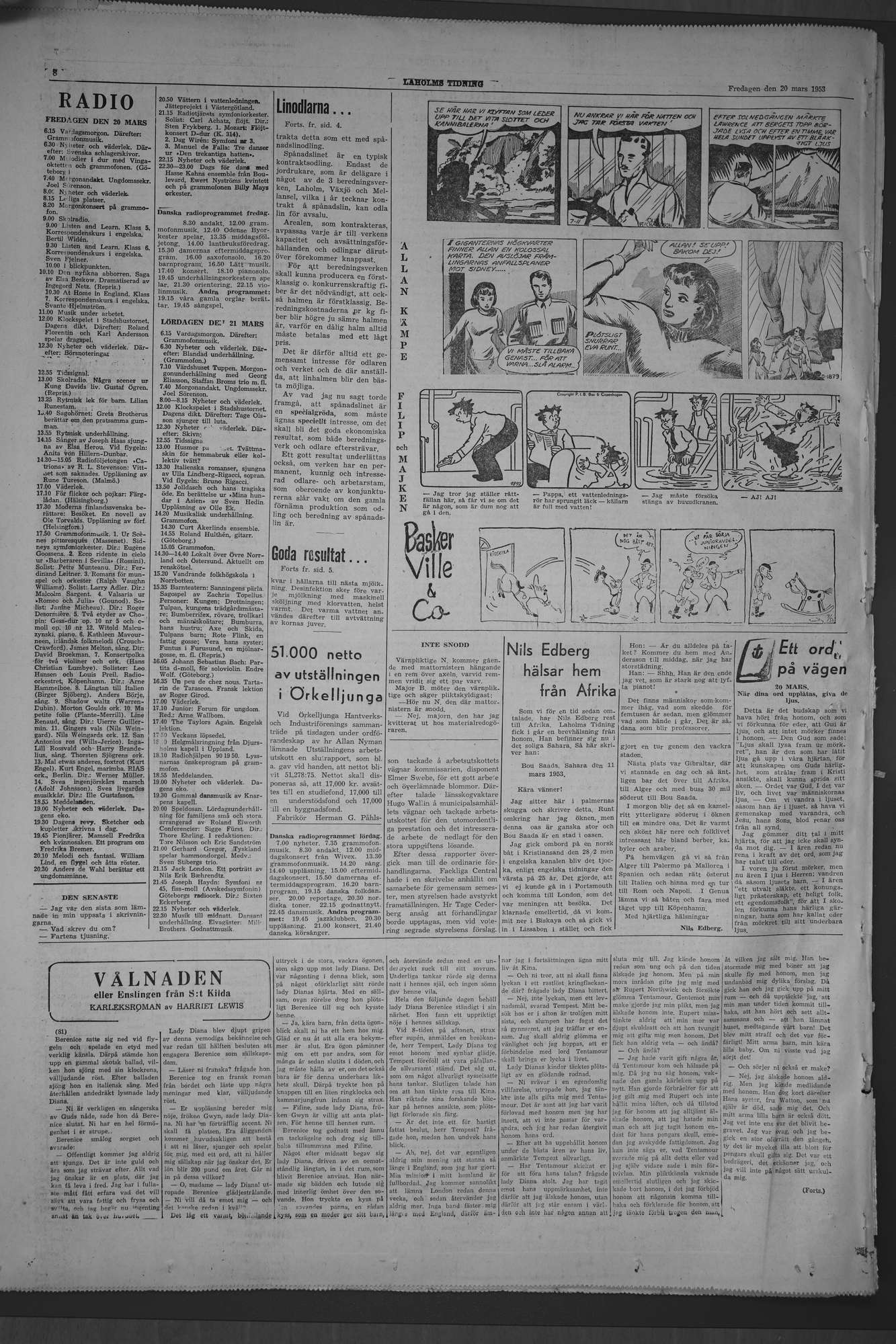 Laholms Tidning Fredag 20 mars 1953, sida 8