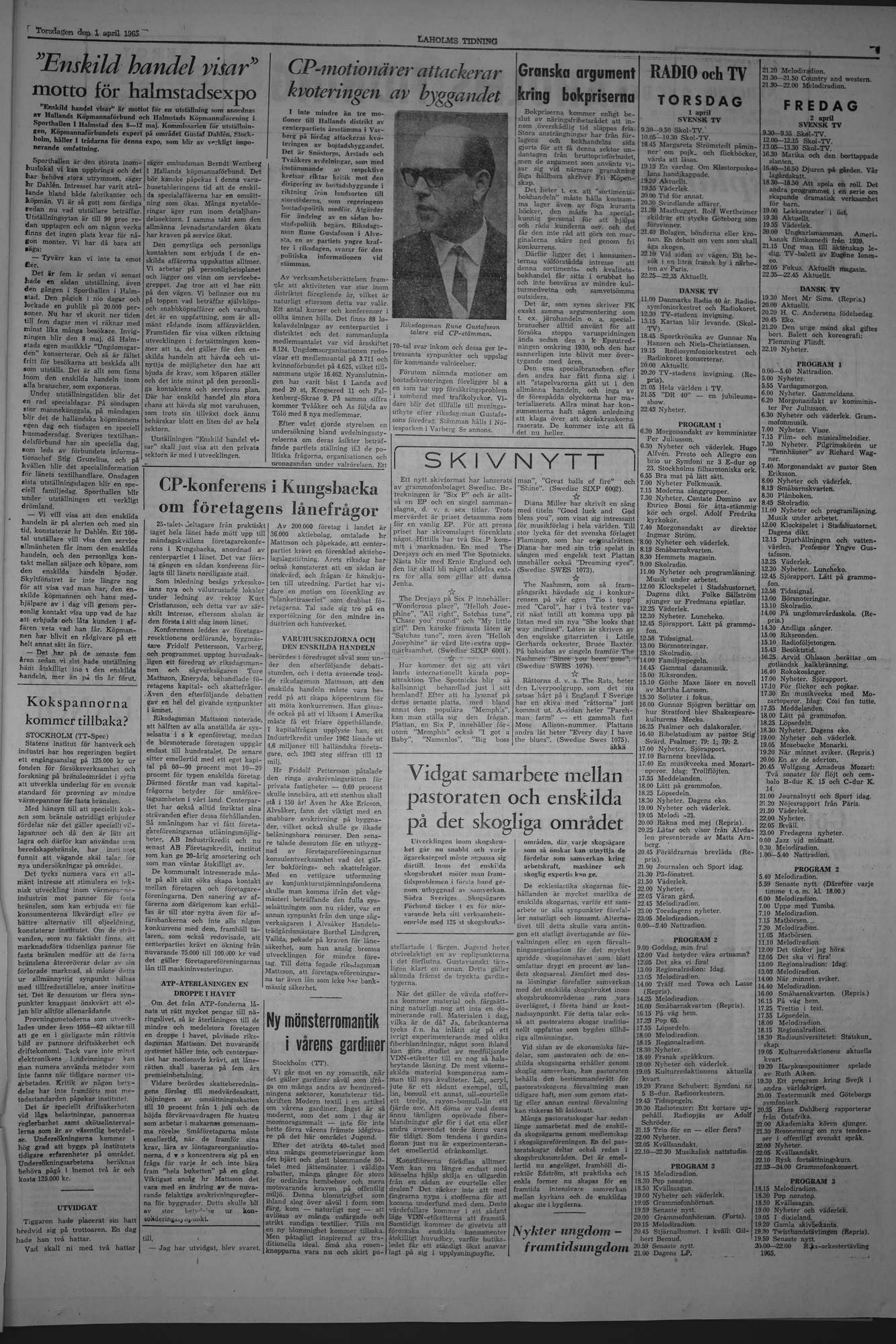 Laholms Tidning Torsdag 1 april 1965, sida 7