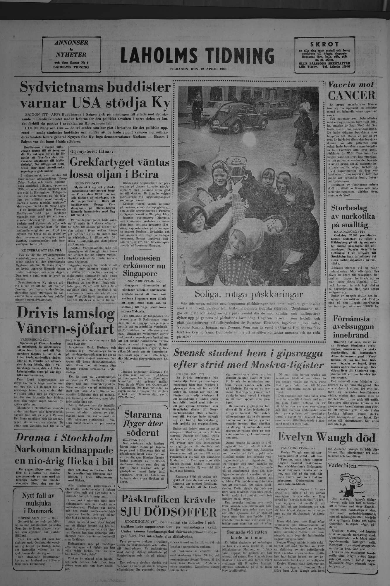 Laholms Tidning Tisdag 12 april 1966, sida 8