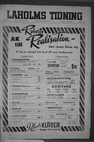 Förstasidan, Fredag 23 januari 1953