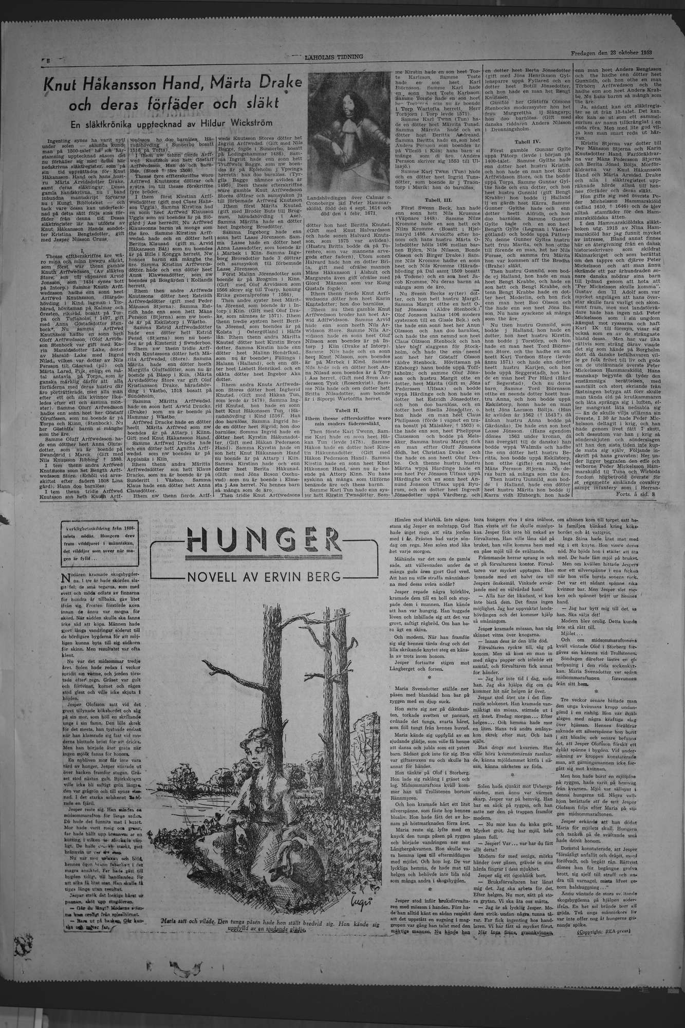 Laholms Tidning Fredag 23 oktober 1953, sida 6