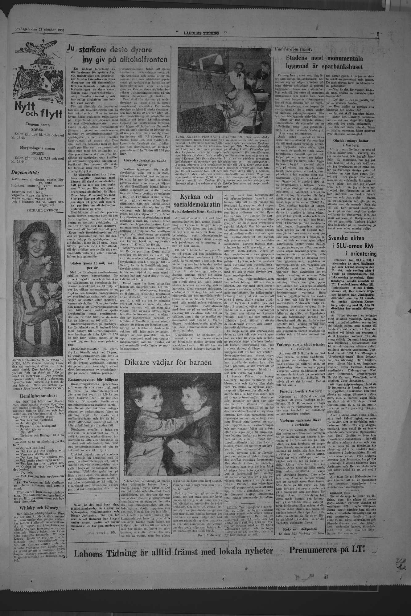 Laholms Tidning Fredag 23 oktober 1953, sida 7