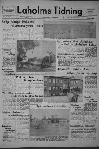 Förstasidan, Lördag 7 augusti 1965