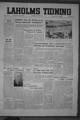 Förstasidan, Fredag 24 april 1953