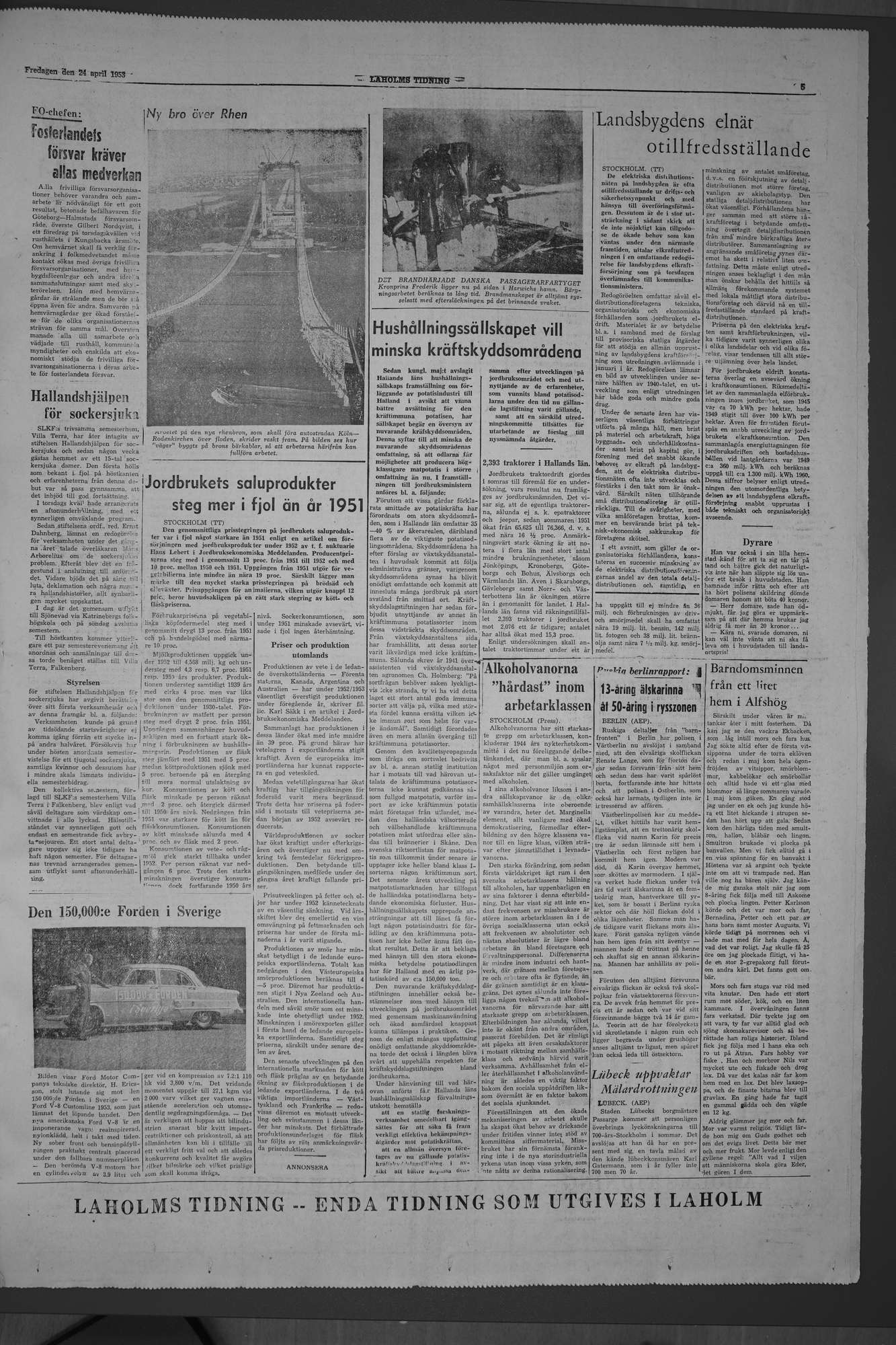 Laholms Tidning Fredag 24 april 1953, sida 5