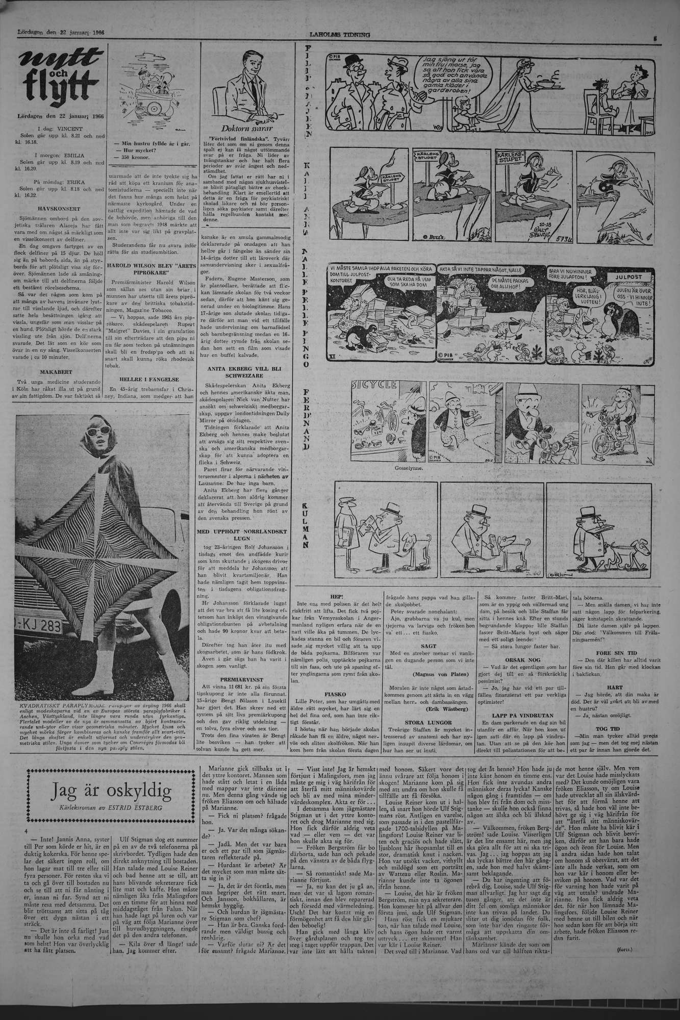 Laholms Tidning Lördag 22 januari 1966, sida 5