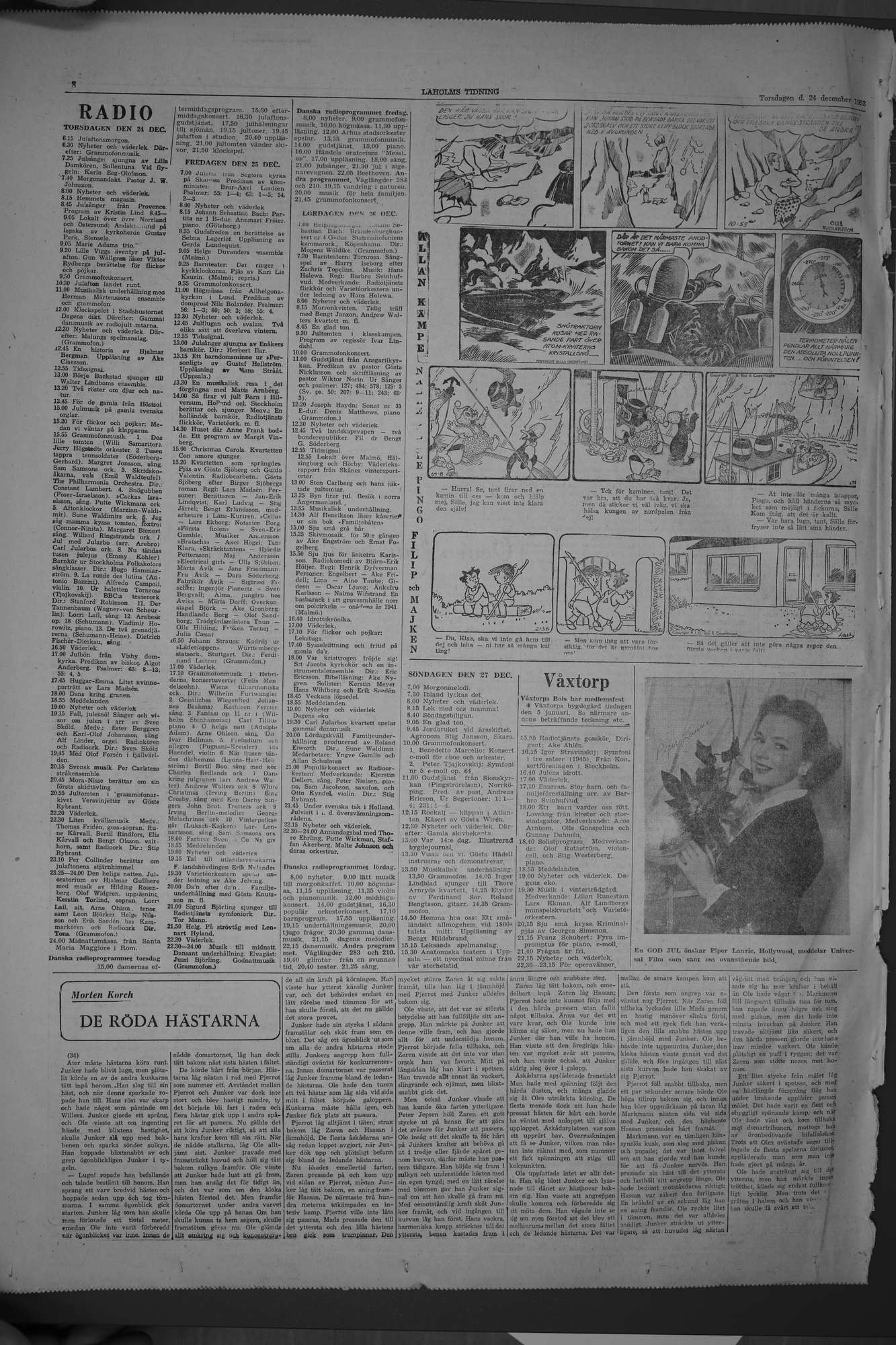 Laholms Tidning Torsdag 24 december 1953, sida 8
