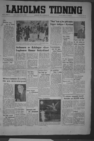 Förstasidan, Lördag 24 januari 1953