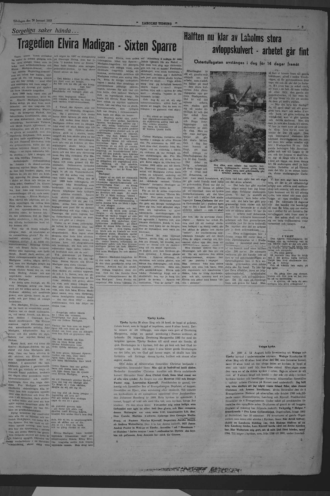 Laholms Tidning Lördag 24 januari 1953, sida 5
