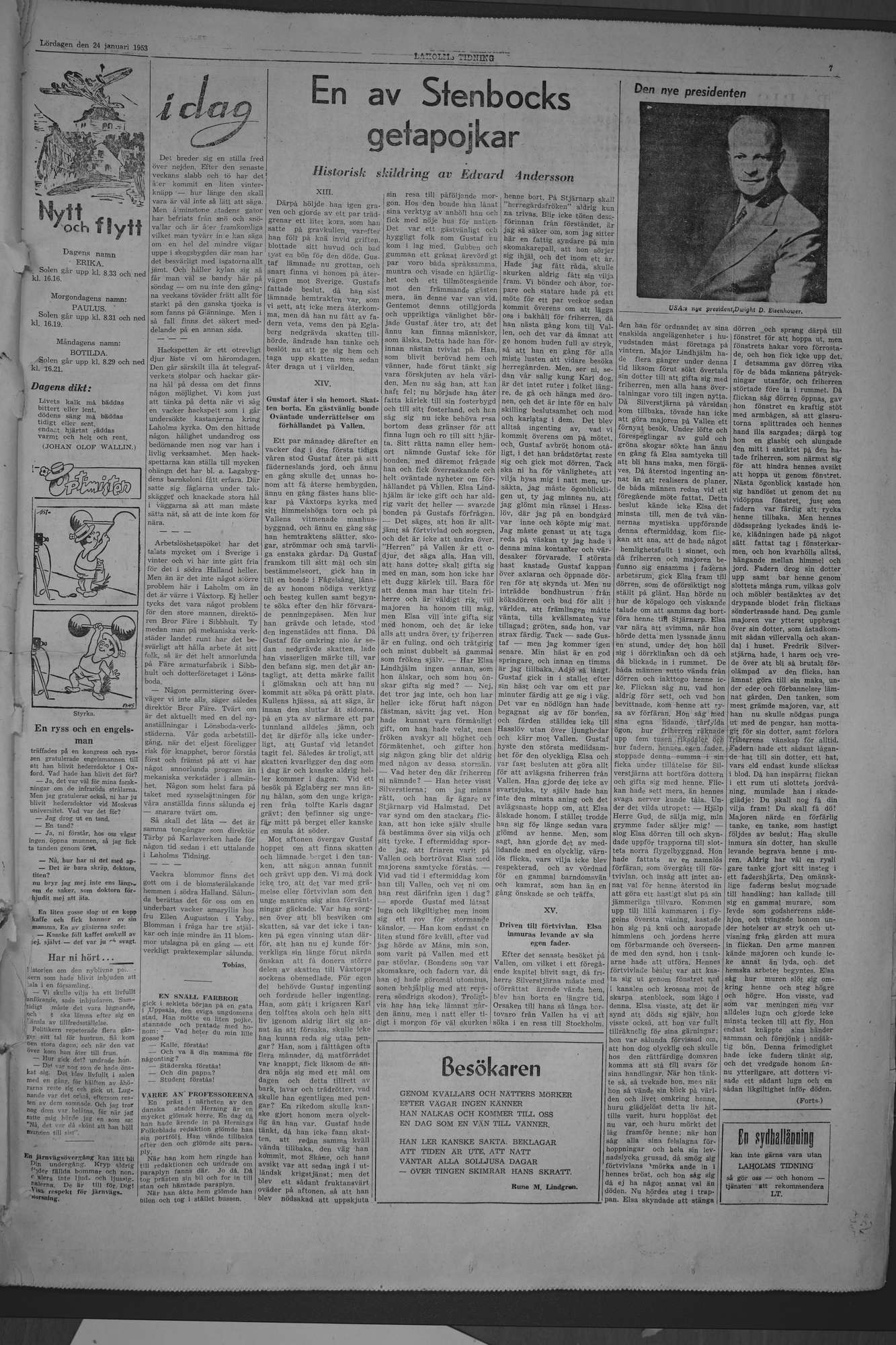 Laholms Tidning Lördag 24 januari 1953, sida 7